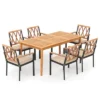 Costway 7 PCS Patio Acacia Wood Dining Set With Soft Seat Cushions Umbrella Hole Outdoor -Costway GUEST 9ae928c9 30b1 4658 b76e 3f42575c069b