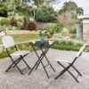 Costway 3PCS Patio Rattan Bistro Set Folding Table Chairs Garden Deck -Costway GUEST 9bb1f4f6 05a9 46a0 aa30 c10620a50b39