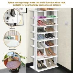 Costway Patented Wooden Shoes Storage Stand 7 Tiers Big Shoe Rack Organizer Multi-Shoe Rack -Costway GUEST 9bb39d28 e19f 4e34 a1c7 421546c8bb24