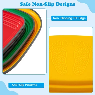 Costway 6 Pcs Kids Stepping Stone Square Balance Blocks For Indoor/Outdoor Exercise 8 Costway 6 Pcs Kids Stepping Stone Square Balance Blocks For Indoor/Outdoor Exercise - Image 6