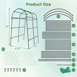 Costway 7.5FT Garden Arch Trellis Outdoor Plant Support Archway For Climbing Vine Flower -Costway GUEST 9c120e12 c552 4366 b5f9 1b9dfc278de7