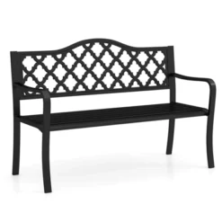 Costway 50.5" Patio Bench Slatted Metal Garden Bench For 2-3 People Park-Style Loveseat 21 Costway 50.5" Patio Bench Slatted Metal Garden Bench For 2-3 People Park-Style Loveseat -Costway GUEST 9c27dae5 43b7 4d1e be6f 8aa10100938e