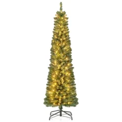 Costway 5/6/7/8 FT Pencil Christmas Tree With 295/392/523/671 Memory Wire Branch Tips 110/140/190/250 LED Lights For Home 25 Costway 5/6/7/8 FT Pencil Christmas Tree With 295/392/523/671 Memory Wire Branch Tips 110/140/190/250 LED Lights For Home -Costway GUEST 9c53b036 3548 4ff7 93dd eecafe73182a