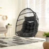 Costway Hanging Egg Chair Wicker Swing Hammock Chair With Head Pillow & Seat Cushion Gray 1 Costway Hanging Egg Chair Wicker Swing Hammock Chair With Head Pillow & Seat Cushion Gray -Costway GUEST 9c6f008e c3a8 42f0 8daf bcf46fd2b1e4