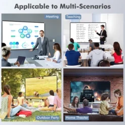 Costway 100'' Projector Screen W/ Stand 16:9 HD 4K Indoor Outdoor Projection Movie Screen -Costway GUEST 9ca096b4 08cd 441d 9751 80ad04e2d72e