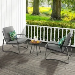 Costway 3pcs Patio Bistro Conversation Set DPC Tabletop Metal Cushioned Chairs Outdoor 13 Costway 3pcs Patio Bistro Conversation Set DPC Tabletop Metal Cushioned Chairs Outdoor -Costway GUEST 9d02955d 5230 4499 897a 568209a14eb4