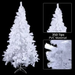 Costway 5Ft Christmas Tree Artificial PVC W/Stand Indoor Outdoor Decoration White 11 Costway 5Ft Christmas Tree Artificial PVC W/Stand Indoor Outdoor Decoration White -Costway GUEST 9d831420 bfe6 40fb ad80 638ca10583d1 1