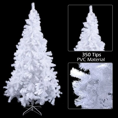 Costway 5Ft Christmas Tree Artificial PVC W/Stand Indoor Outdoor Decoration White 5 Costway 5Ft Christmas Tree Artificial PVC W/Stand Indoor Outdoor Decoration White - Image 3