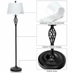Costway 3-Piece Lamp Set 2 Table Lamps 1 Floor Lamp Fabric Shades Living Room Bedroom 18 Costway 3-Piece Lamp Set 2 Table Lamps 1 Floor Lamp Fabric Shades Living Room Bedroom -Costway GUEST 9d8bf4b9 944a 44ba 8fa1 20c3c9d04098