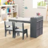 Costway Kids Art Table & Chairs Set With Paper Roll Wooden Craft Study Desk Active Play Gray/Natural 1 Costway Kids Art Table & Chairs Set With Paper Roll Wooden Craft Study Desk Active Play Gray/Natural -Costway GUEST 9dc1d615 0e62 497d a89a 00664951d41a
