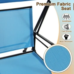 Costway 2-Seat Patio Swing Porch Swing With Adjustable Canopy For Garden Black/Dark Brown -Costway GUEST 9e1efa4d 1fbf 44d9 ab95 1729636e349c