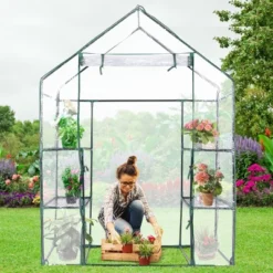 Costway Portable Mini Walk In Outdoor 3 Tier 6 Shelves Greenhouse -Costway GUEST 9e26b274 f5ab 4a3d aaaf 9c1b9d2182b2