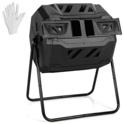 Costway Tumbling Composter 40 Gallon Garden Rotating Compost Bin W/Dual Chamber -Costway GUEST 9e366791 fd72 4153 8346 2be5b61badd6 1
