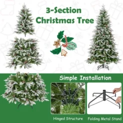 Costway 6/7.5/9 FT Artificial Christmas Tree Hinged Xmas Tree With 765/1135/1871 Branch Tips 280/470/690 Lights -Costway GUEST 9eb17be2 7d53 4a55 9caa 3f214e6ba91f