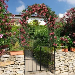 Costway Garden Arch Arbor Trellis With Gate 7.5 Ft Patio Archway Pergola For Wedding 14 Costway Garden Arch Arbor Trellis With Gate 7.5 Ft Patio Archway Pergola For Wedding -Costway GUEST 9ee8c89f 2736 4e47 8bd4 bae6ec3434ed