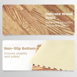 Costway 12 Tiles Wood Grain EVA Foam Floor Mats Interlocking W/Borders 24" Natural 17 Costway 12 Tiles Wood Grain EVA Foam Floor Mats Interlocking W/Borders 24" Natural -Costway GUEST 9ef27243 5f9a 44c5 aace 2f472e8fd61c