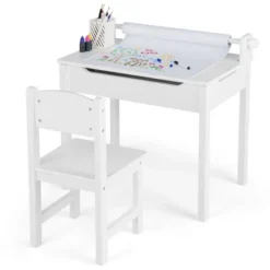 Costway Toddler Craft Table & Chair Set Kids Art Crafts Table WithPaper Roll Holder Grey/White 23 Costway Toddler Craft Table & Chair Set Kids Art Crafts Table WithPaper Roll Holder Grey/White -Costway GUEST 9f332937 3d19 437c a01a 1d8f4cbe91f6