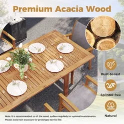 Costway Expandable Outdoor Dining Table 55"-71" Acacia Wood Patio Table For 6-8 Person 13 Costway Expandable Outdoor Dining Table 55"-71" Acacia Wood Patio Table For 6-8 Person -Costway GUEST a01d9318 4c48 43ee a818 45f220bfeba4