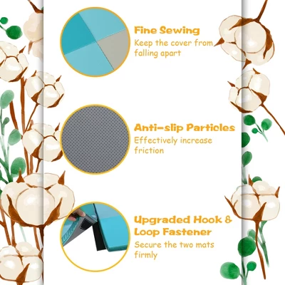 Costway 58'' Toddler Foam Play Mat Baby Folding Activity Floor Mat Home Daycare School 11 Costway 58'' Toddler Foam Play Mat Baby Folding Activity Floor Mat Home Daycare School - Image 9