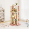 Costway 360° Spinning 3-Tier Kids Book Shelf Tower With 12 Sectors Cute Square Book Stand -Costway GUEST a07db8cf 03c4 4b10 ba40 ce3742f0a3b5