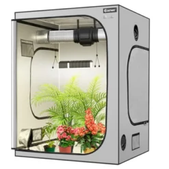 Costway 5x5 Grow Tent, 60''x60''x80'' High Reflective Mylar W/Observation Window GrayBlack 21 Costway 5x5 Grow Tent, 60''x60''x80'' High Reflective Mylar W/Observation Window GrayBlack -Costway GUEST a0e04cf5 ba62 420a a989 0daca10e5fee