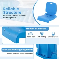 Costway Poolside Chair For Edge Of Pool With Back Support & Handles Portable Picnic Chair White/Blue/Pink/Green -Costway GUEST a1a5c2db c8b1 4490 9896 56456ae7f55b