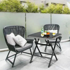 Costway Patio Folding Square Dining Table Aluminum Frame Tempered Glass Top 13 Costway Patio Folding Square Dining Table Aluminum Frame Tempered Glass Top -Costway GUEST a1dc8b6d d9bf 42b4 93fc 27a28364c329