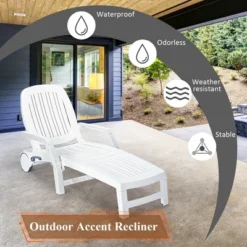 Costway Patio Lounge Chair Chaise Adjust Recliner Weather Resistant Wheel 14 Costway Patio Lounge Chair Chaise Adjust Recliner Weather Resistant Wheel -Costway GUEST a1e69e1f 80ab 4e53 8e04 63be058b3d04