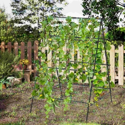 Costway Cucumber Trellis For Plant Climbing Foldable Garden Tunnel Trellis With Plastic Coated Tube 3 Costway Cucumber Trellis For Plant Climbing Foldable Garden Tunnel Trellis With Plastic Coated Tube