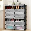 Costway 12 Cubic Portable Shoe Rack Shelf Cabinet Storage Closet Organizer Home Furni -Costway GUEST a2504d0d 7dcf 4854 9194 40b3f3e17f34