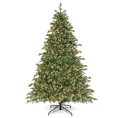 Costway 6/7/8 FT Artificial Christmas Tree With 590 Branch Tips 240/340/410 Warm White LED Lights 14 Costway 6/7/8 FT Artificial Christmas Tree With 590 Branch Tips 240/340/410 Warm White LED Lights - Image 12