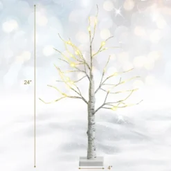 Costway 2ft/ 4ft/ 5ft/ 6ft Pre-lit White Twig Birch Tree For Christmas Holiday W/ LED Lights -Costway GUEST a43d015a 6095 4400 9974 cc7d3566680f