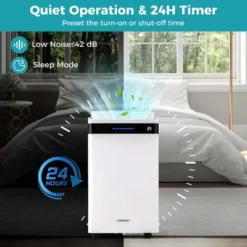 Costway 57 Pint Dehumidifier For Home And Basement With 4 Modes 3-Color Indicator 24H Timer 14 Costway 57 Pint Dehumidifier For Home And Basement With 4 Modes 3-Color Indicator 24H Timer -Costway GUEST a4628ae9 a393 4def 9479 4f0543578de5