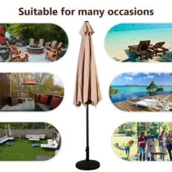 Costway 9FT Patio Umbrella Patio Market Steel Tilt W/ Crank Outdoor Yard Garden, White 14 Costway 9FT Patio Umbrella Patio Market Steel Tilt W/ Crank Outdoor Yard Garden, White -Costway GUEST a4a4d53e 8634 44d4 b82b 1a419bf4cc77