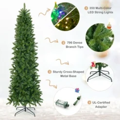 Costway 6 FT/7.5 FT Pre-Lit Hinged Artificial Christmas Tree W/ 648/796 Tips & 270/350 LED Lights -Costway GUEST a5eb645c d4d2 42b1 8242 b3da721481ae