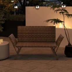 Costway Patio Convertible Sofa For 2 With Adjustable Armrests Metal Frame Wicker Couch -Costway GUEST a5fe24bb 1433 418d a746 0fc10f9a1916