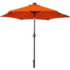 Costway 9FT Patio Solar Umbrella LED Steel Tilt With Crank -Costway GUEST a63f66a1 73b1 432a ae37 c6777c7bf5b4