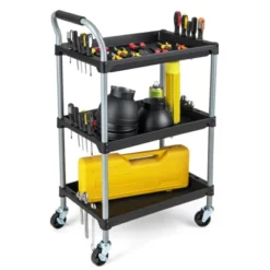 Costway 3 Layer Utility Rolling Tool Cart With Lockable Universal Wheels Ergonomic Handle -Costway GUEST a6858ce4 d43c 4c31 9873 12edb44bc4c9