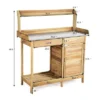 Costway Outdoor Potting Bench Garden Wooden Work Station Metal Tabletop Cabinet Drawer -Costway GUEST a6fea082 22d7 4251 a93c c8ea0c80332e