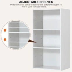 Costway 2 PCS 3 Tier Open Shelf Bookcase Multi-functional Storage Display Cabinet White -Costway GUEST a7afca25 c911 4c04 a55e c4760f98e6d4
