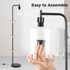 Costway Industrial Floor Lamp With Hanging Glass Lampshade And Foot Switch Modern -Costway GUEST a7b1c3af 567a 4eca 9aa8 12d6fd726e98