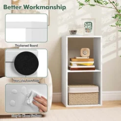 Costway 2/3-Cube Bookcase Open Back Bookshelf With Anti-tip Kit Modern Style Organizer -Costway GUEST a870ac84 fe16 4da3 a758 975f3b8427e5