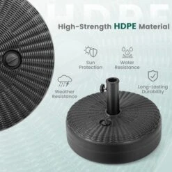 Costway 18'' Patio Fillable Round Umbrella Base Stand Holder Fit Pole 1.5''/1.9'' Weighted -Costway GUEST a897aead 064c 485c 89cc 13f824cecbd3