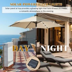 Costway 9' Solar LED Lighted Patio Market Umbrella Tilt Adjustment Crank Lift 17 Costway 9' Solar LED Lighted Patio Market Umbrella Tilt Adjustment Crank Lift -Costway GUEST a9a6c4ba 9f8d 4ae5 b771 1d84a5a50d9e