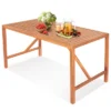 Costway Patio Rectangular Acacia Wood Dining Table 4-6 Person Outdoor 2'' Umbrella Hole -Costway GUEST aa219b3e 7150 47ad aa0f 81d2f29769bb
