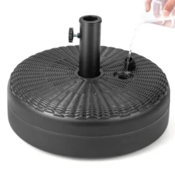 Costway 18'' Patio Fillable Round Umbrella Base Stand Holder Fit Pole 1.5''/1.9'' Weighted -Costway GUEST ab3a44db 4276 48fb b8e5 431ccd47f354
