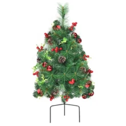 Costway Set Of 2 Pre-lit Christmas Trees 24in Battery Powered Pathway Outdoor Decoration -Costway GUEST ab82d821 86a7 4290 9584 70409e80c641