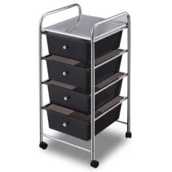 Costway 4 Drawers Metal Rolling Storage Cart Scrapbook Supply & Paper Home Office -Costway GUEST ac99a386 9e32 4e96 a816 fc71b7b74c6d