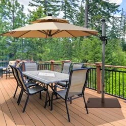 Costway 50LBS Patio Square Umbrella Base Stand Market Umbrellas Handle Wheels -Costway GUEST af67ba0f c59c 4fc7 b4b9 c76409815a3c