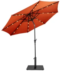 Costway 10ft Solar Lights Patio Umbrella Outdoor W/ 36 LBS Steel Umbrella Stand -Costway GUEST afa96b20 b942 414f ad03 d83531ea1b04
